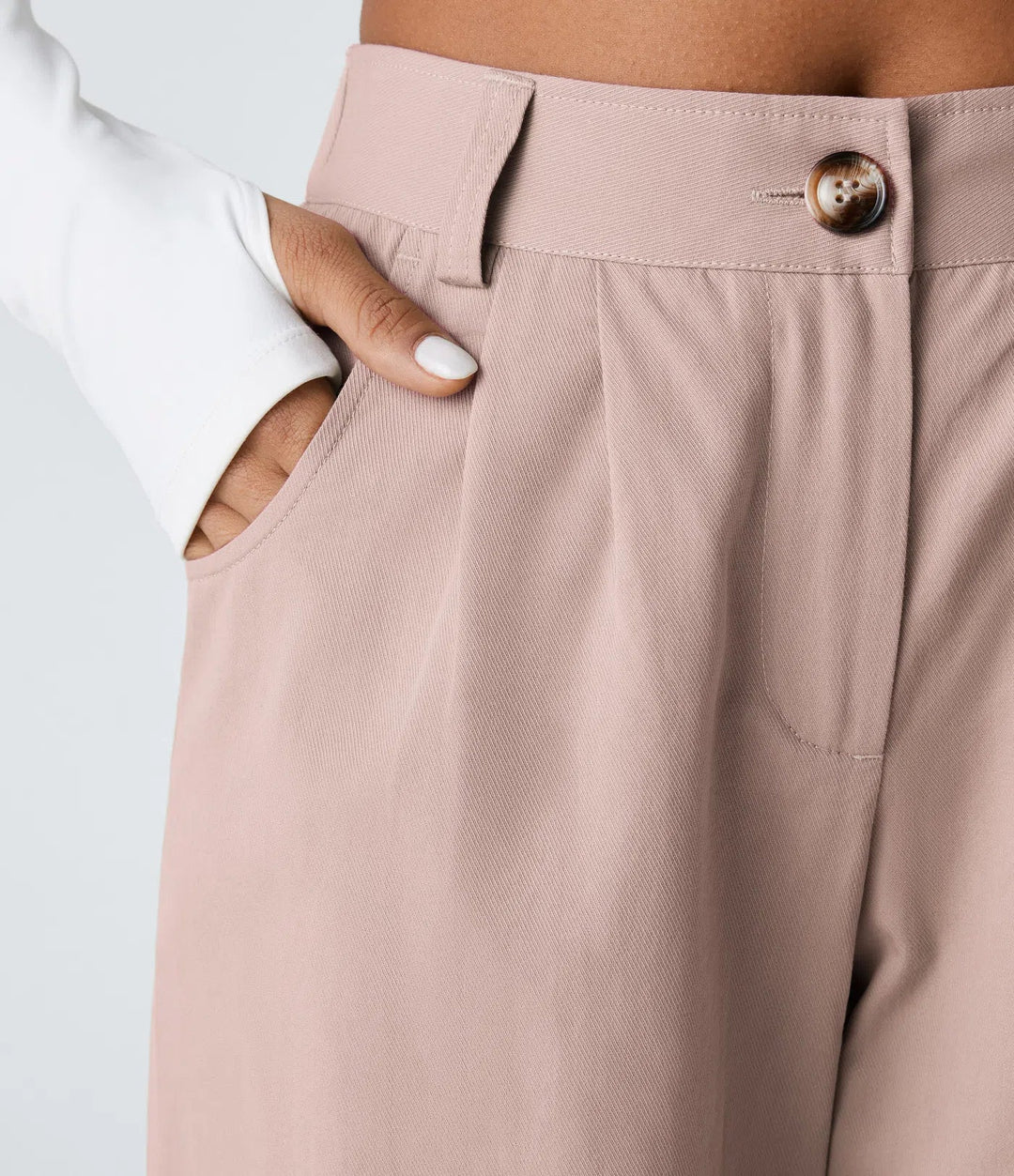 Elso - Lässige Jogginghose aus Baumwolle mit mittelhohem Bund, Knopfleiste, Reißverschluss und Seitentasche MOKKAKAI