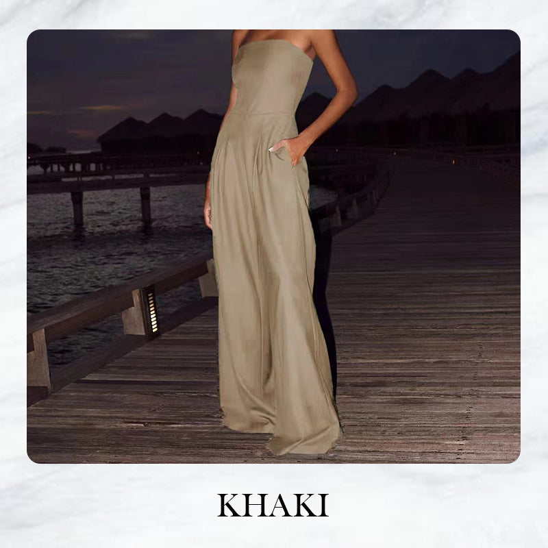 🌲Ärmelloser Jumpsuit mit Taschen💝 MOKKAKAI