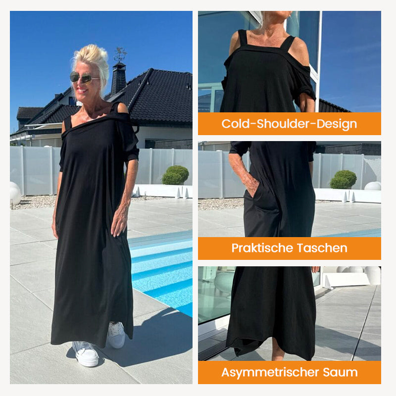 Lässiges Maxikleid mit offenen Schultern für Damen MOKKAKAI