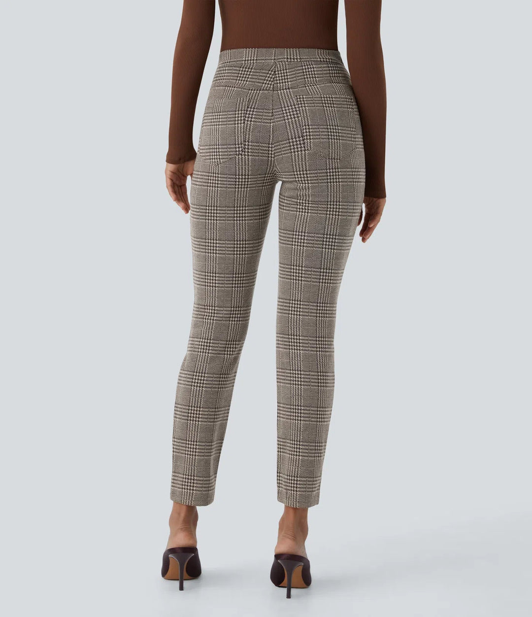 Lela™ | Feschi Damen Hose mit High Waist & Hahnentritt Muster MOKKAKAI