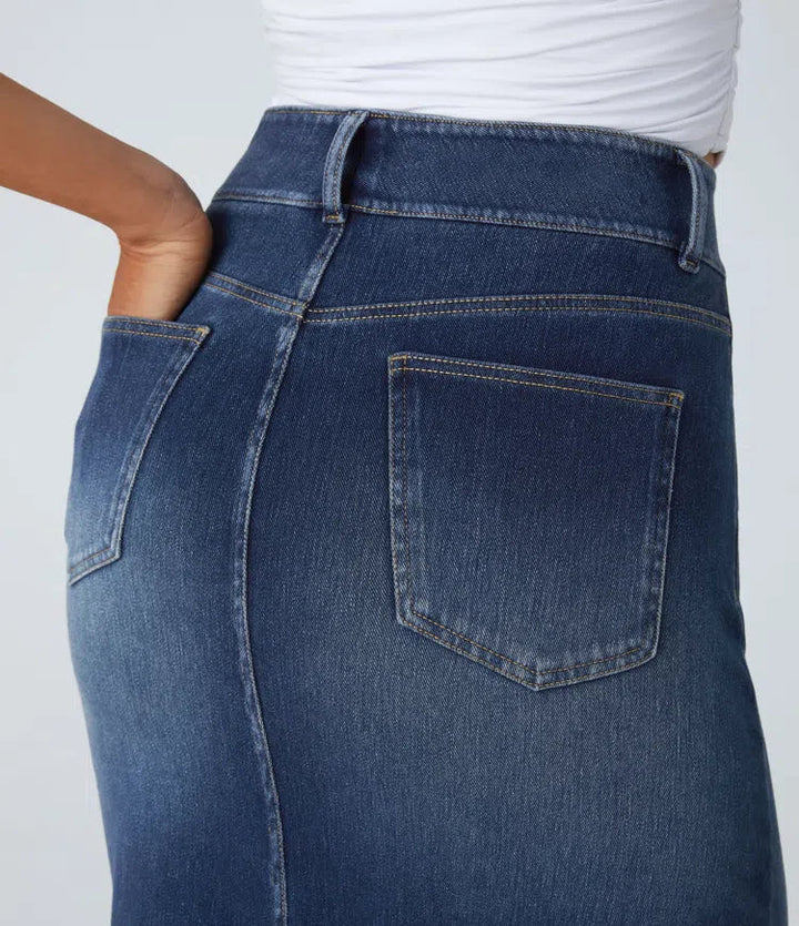 Allegra Blu™ – Midi-Jeansrock mit Charme & Komfort MOKKAKAI