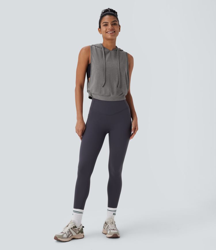 Ava™ | Sportliches Crop Tanktop mit Kapuze MOKKAKAI