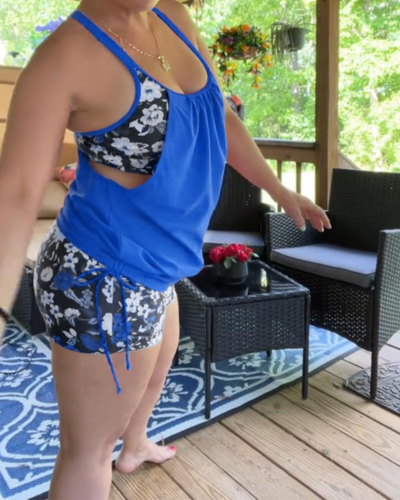 Badeanzug Bedruckt Träger Boxer MOKKAKAI