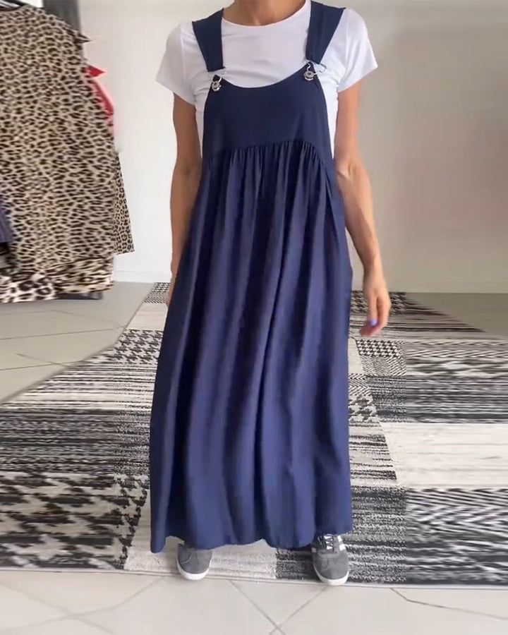 Kleid lässig einfarbig Hosenträger MOKKAKAI