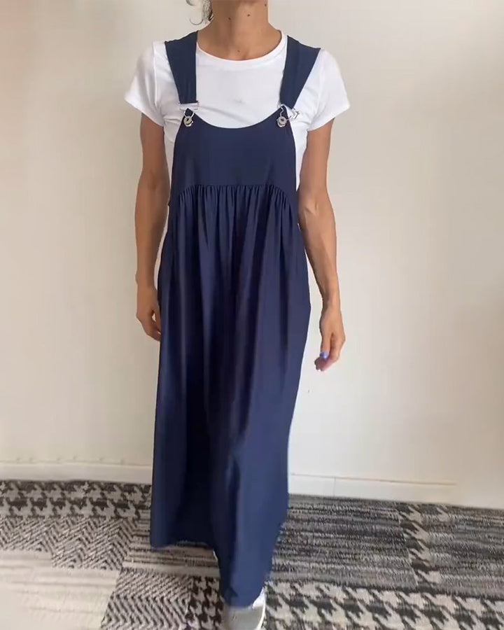 Kleid lässig einfarbig Hosenträger MOKKAKAI