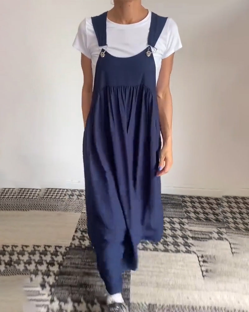 Kleid lässig einfarbig Hosenträger MOKKAKAI