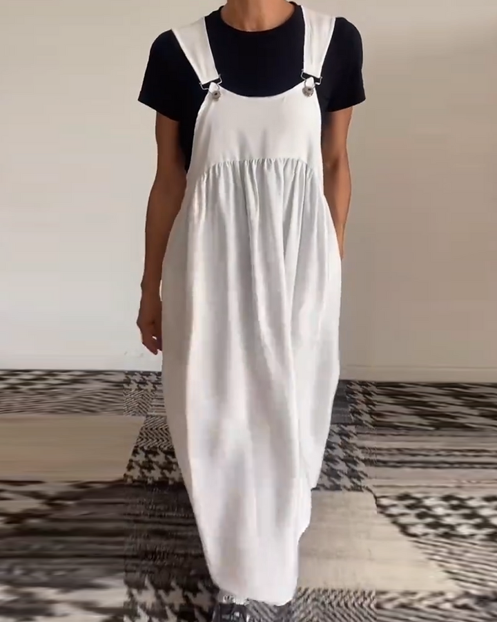 Kleid lässig einfarbig Hosenträger MOKKAKAI