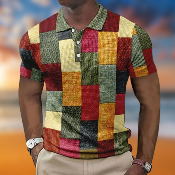 Flavio™ | Kariertes Poloshirt für Männer MOKKAKAI