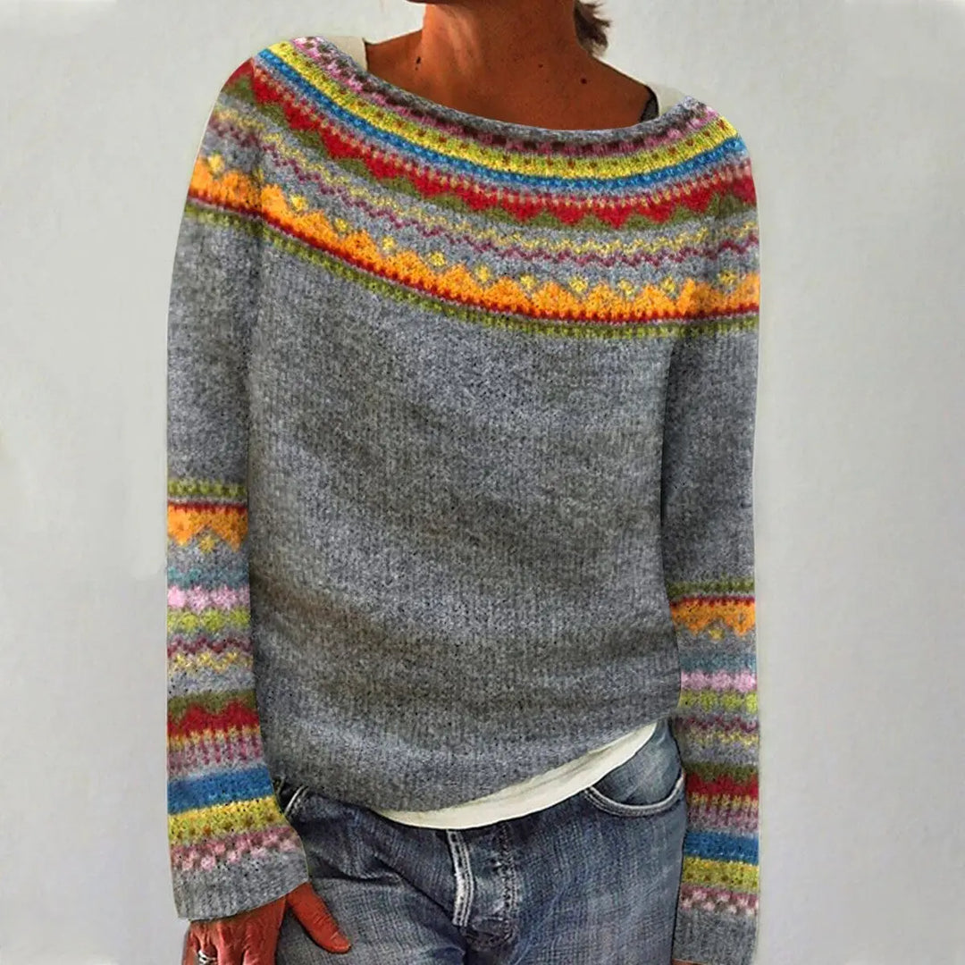 Delphine™ Retro-Strickpullover für Damen MOKKAKAI