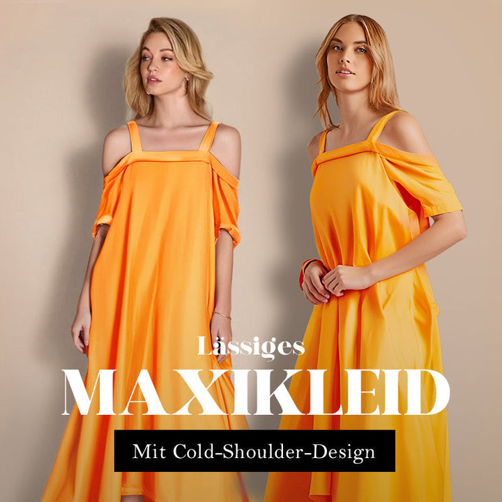 Lässiges Maxikleid mit offenen Schultern für Damen MOKKAKAI