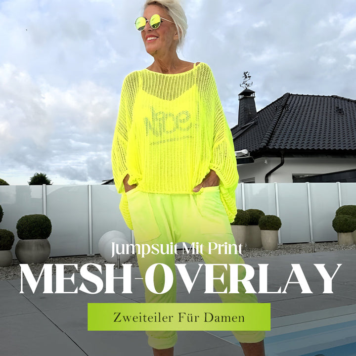 🌸Damen-Jumpsuit mit Buchstabendruck + hohler Kittel-Freizeitanzug MOKKAKAI