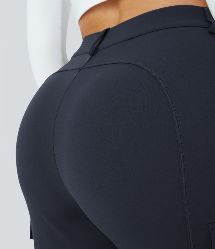 Ema - Einfarbige, schmale Wanderhose mit hohem Bund, mehreren Taschen MOKKAKAI