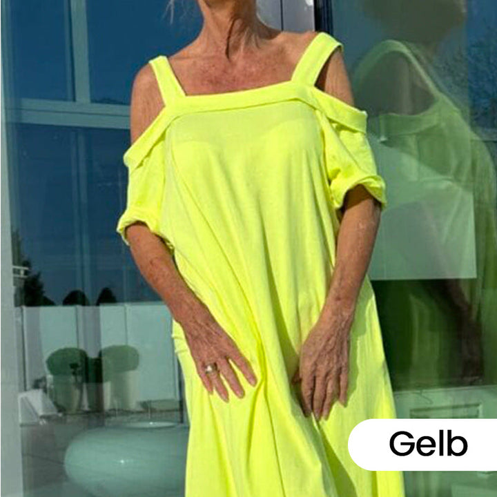 Lässiges Maxikleid mit offenen Schultern für Damen MOKKAKAI