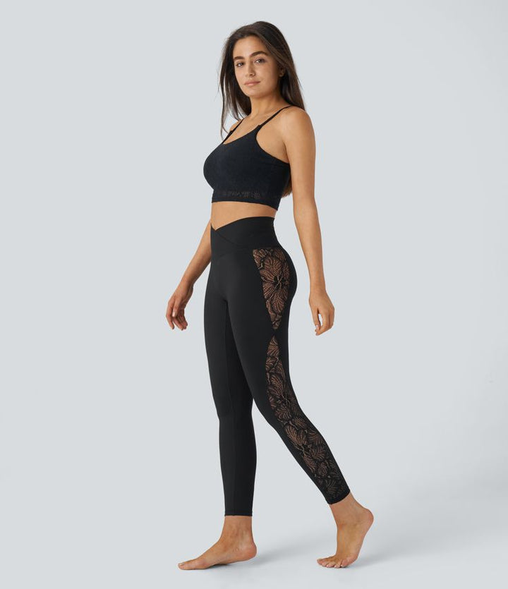 Sofia Aura™ – Figurformende Cross-Waist Leggings mit Stil & Komfort MOKKAKAI