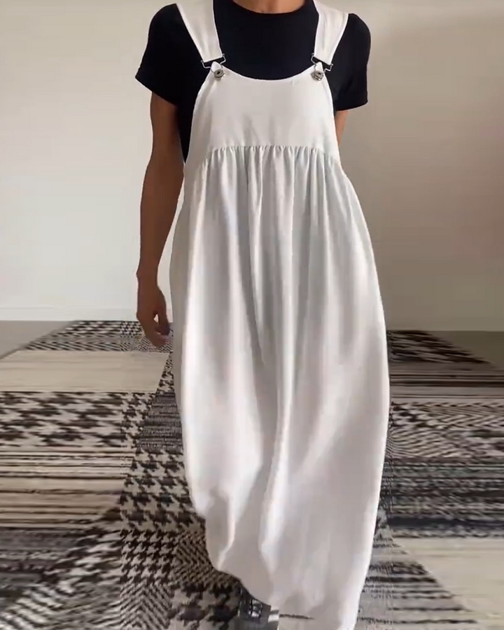 Kleid lässig einfarbig Hosenträger MOKKAKAI