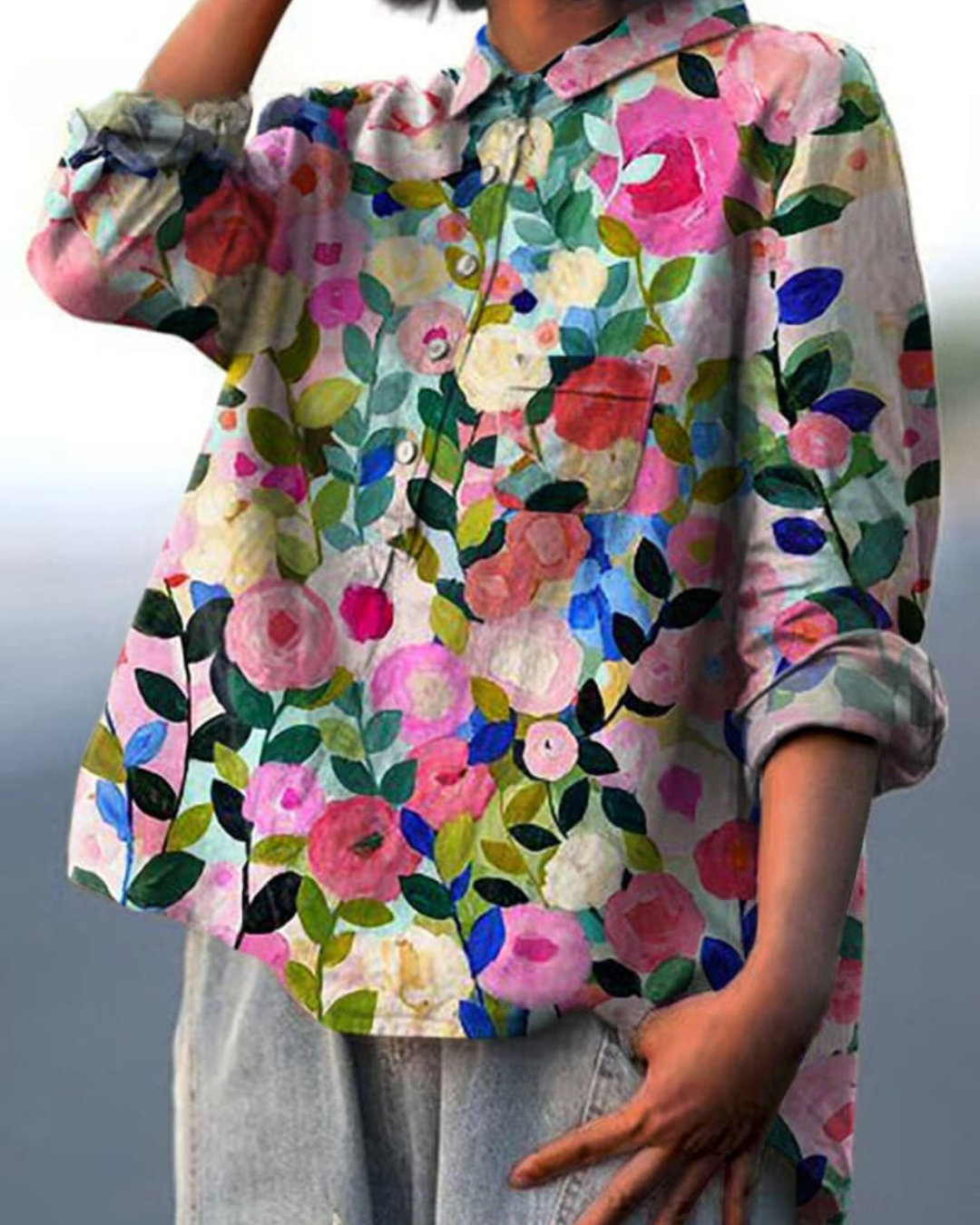 FlowerLove™ | Bluse mit Blumenmuster MOKKAKAI