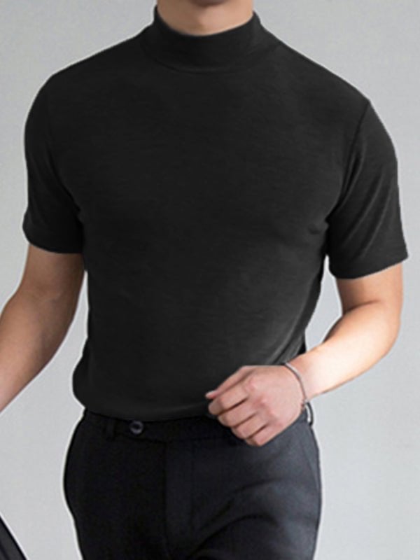 Lorenz - Hochgeschlossenes Slim-Fit-T-Shirt für Herren MOKKAKAI