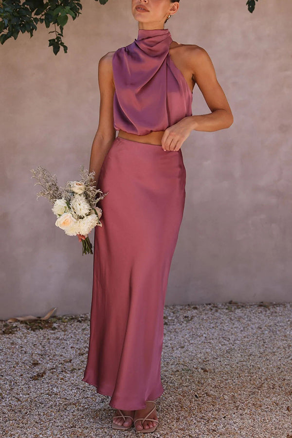 Claro™ | Zweiteilige Satin-Kleid-Sets MOKKAKAI