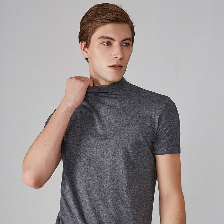 Lorenz - Hochgeschlossenes Slim-Fit-T-Shirt für Herren MOKKAKAI
