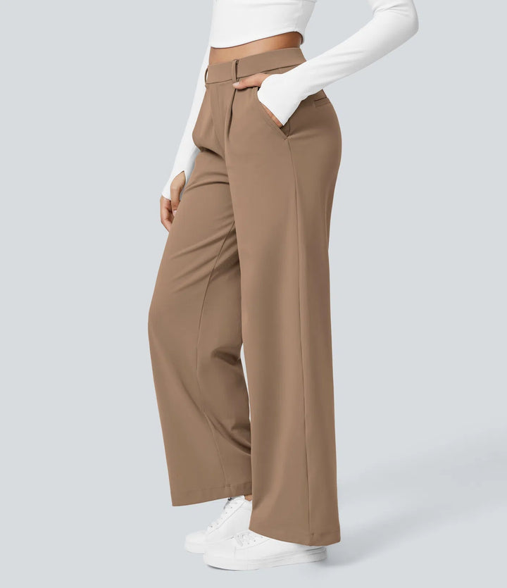 Bianca Linea™ – Plissierti Stretch-Stoffhose mit Stil & Bewegigsfreiheite MOKKAKAI