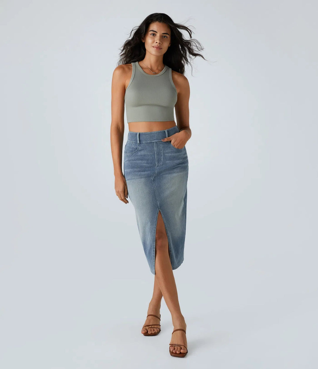 Allegra Blu™ – Midi-Jeansrock mit Charme & Komfort MOKKAKAI