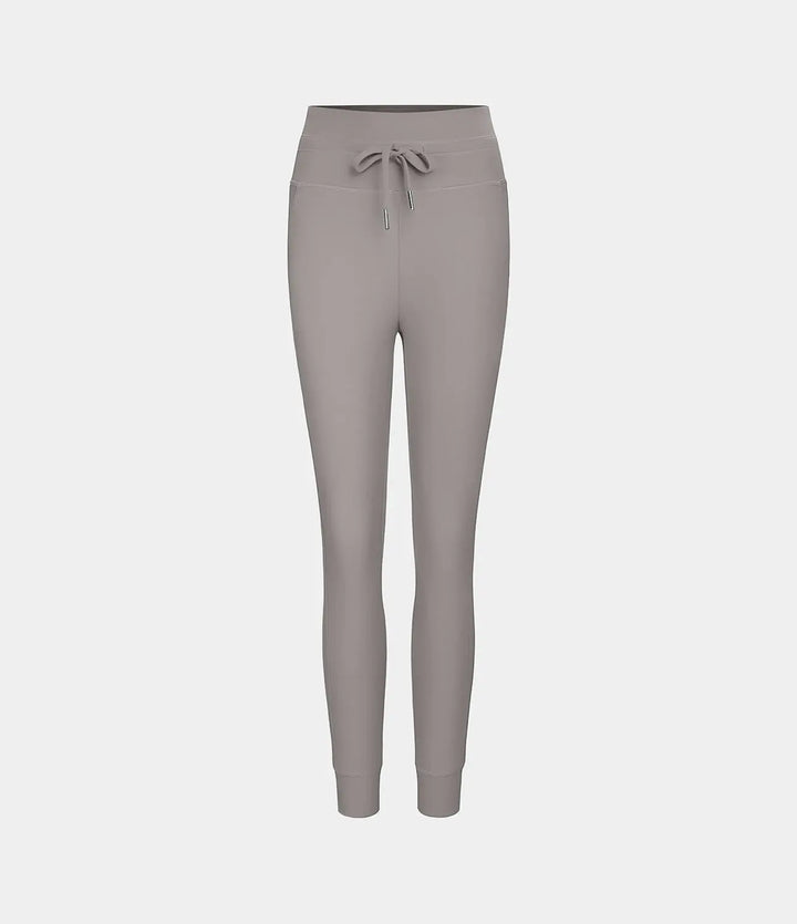 Softly™ Plush Jogginghose mit hoher Taille, Kordelzug, Seitentasche, schlichte Jogginghose in voller Länge MOKKAKAI