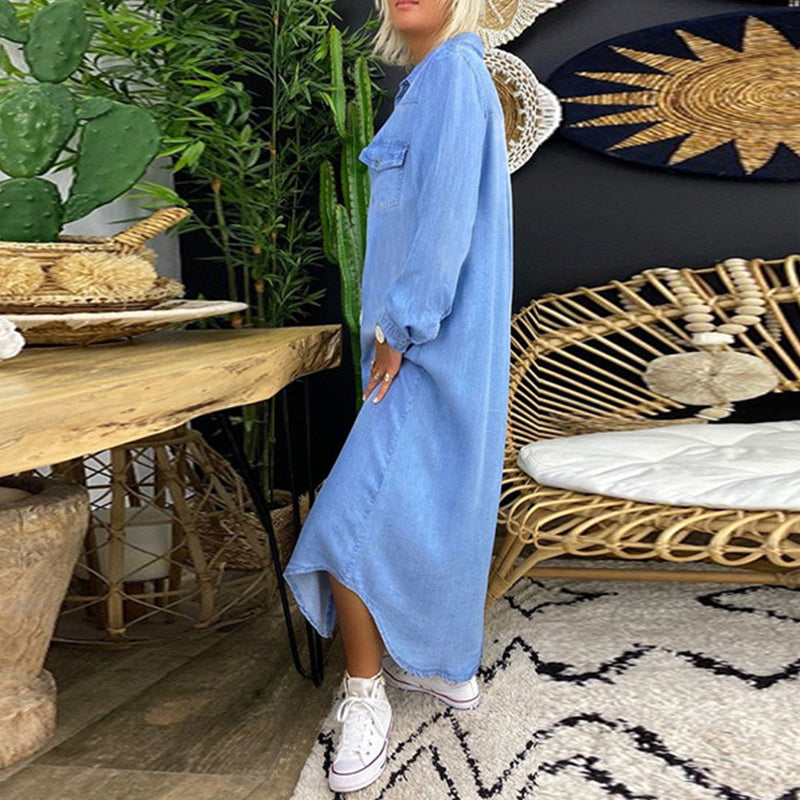 Lilla™ | Bequemes Hemdkleid aus Denim MOKKAKAI