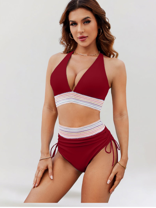 Lidia – Bauchweg-Bikini-Set mit hoher Taille MOKKAKAI