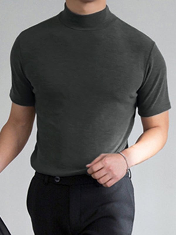 Lorenz - Hochgeschlossenes Slim-Fit-T-Shirt für Herren MOKKAKAI