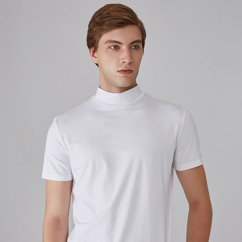 Lorenz - Hochgeschlossenes Slim-Fit-T-Shirt für Herren MOKKAKAI