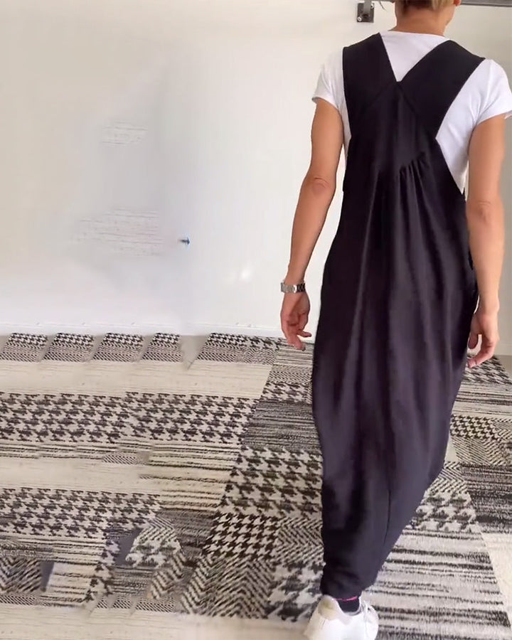 Kleid lässig einfarbig Hosenträger MOKKAKAI