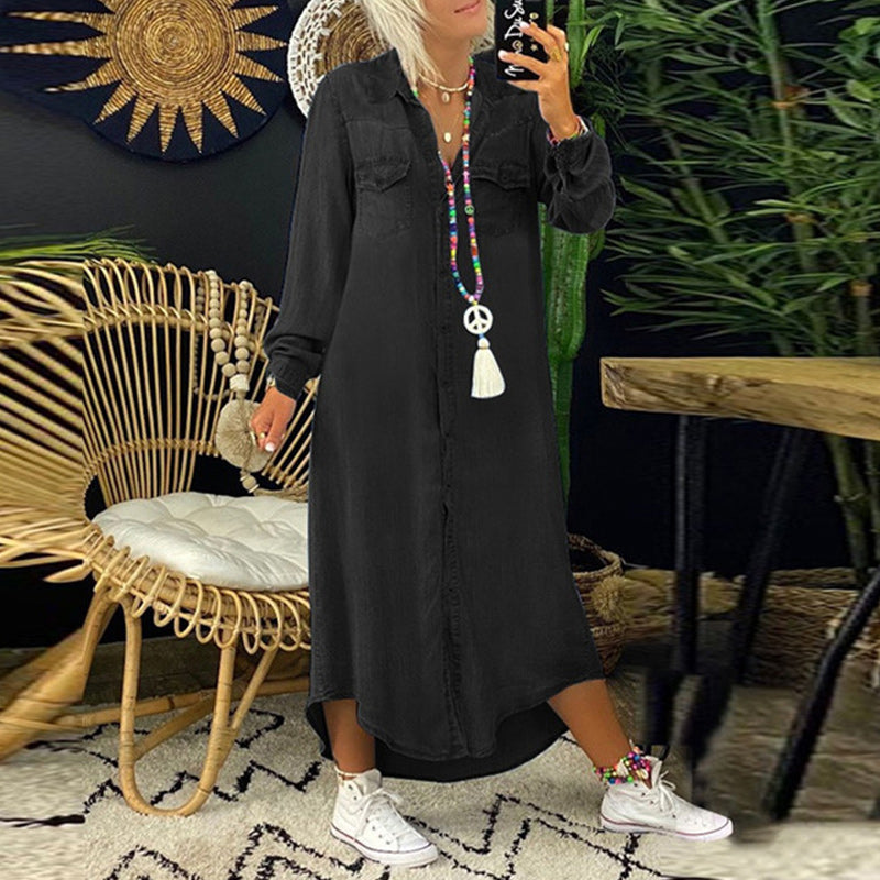 Lilla™ | Bequemes Hemdkleid aus Denim MOKKAKAI