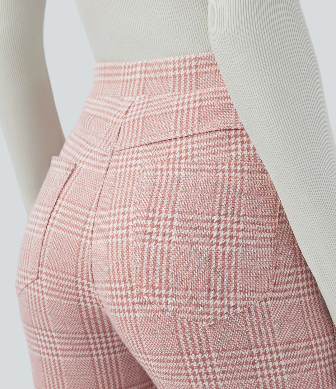 Lela™ | Feschi Damen Hose mit High Waist & Hahnentritt Muster MOKKAKAI