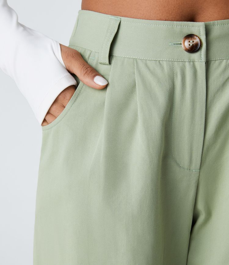 Elso - Lässige Jogginghose aus Baumwolle mit mittelhohem Bund, Knopfleiste, Reißverschluss und Seitentasche MOKKAKAI