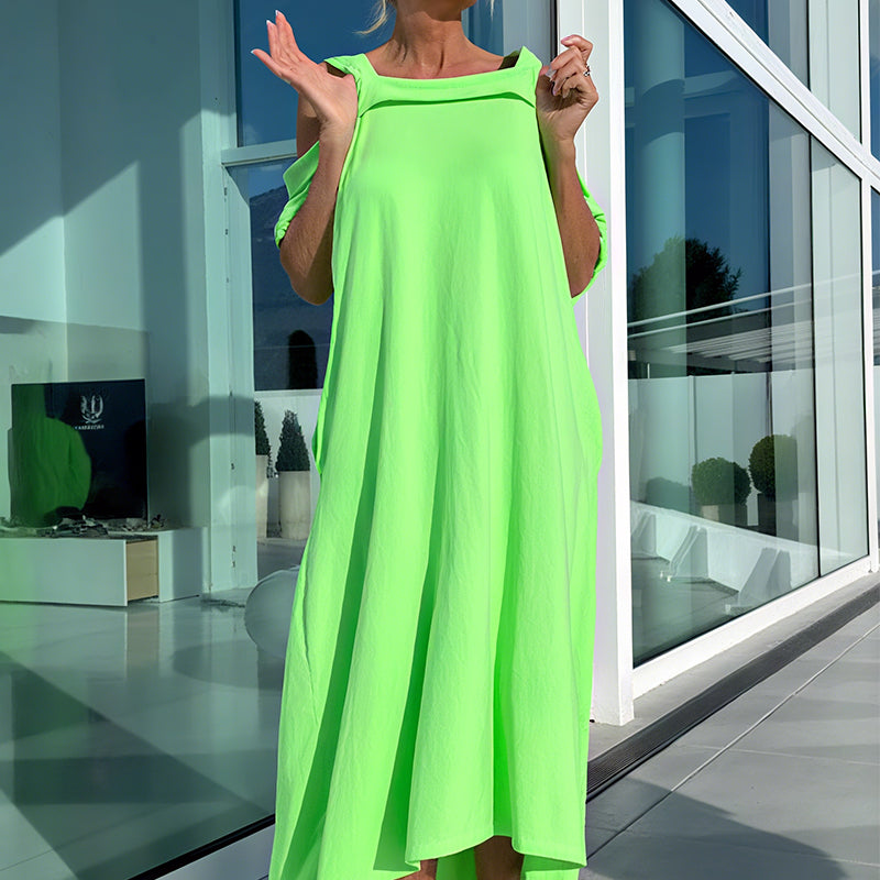 Lässiges Maxikleid mit offenen Schultern für Damen MOKKAKAI