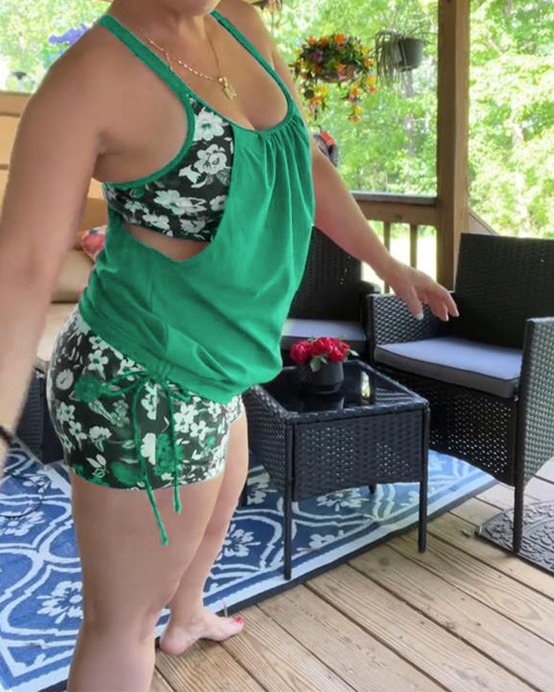 Badeanzug Bedruckt Träger Boxer MOKKAKAI