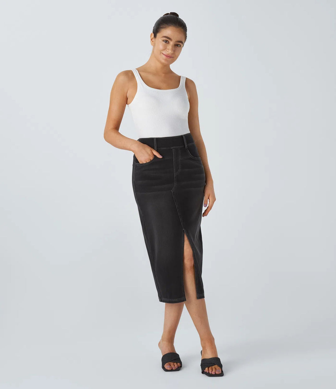 Allegra Blu™ – Midi-Jeansrock mit Charme & Komfort MOKKAKAI