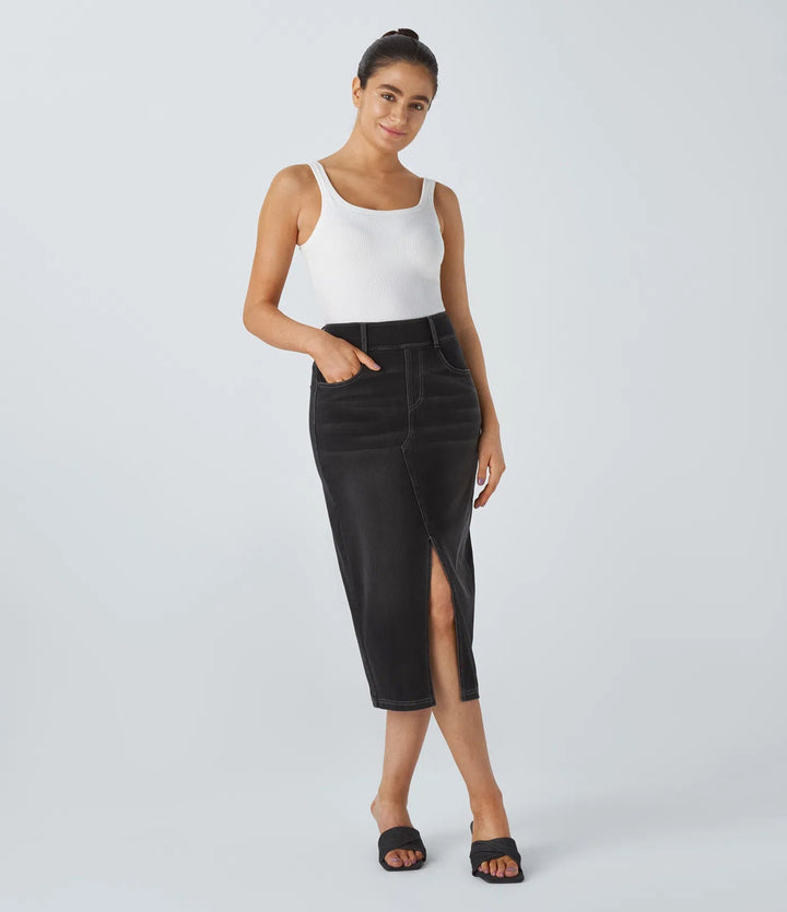 Allegra Blu™ – Midi-Jeansrock mit Charme & Komfort MOKKAKAI