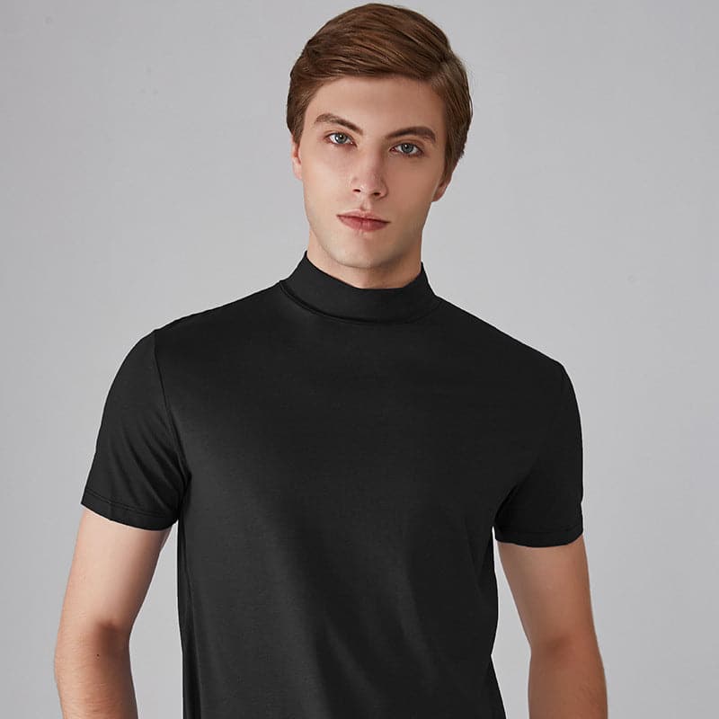 Lorenz - Hochgeschlossenes Slim-Fit-T-Shirt für Herren MOKKAKAI