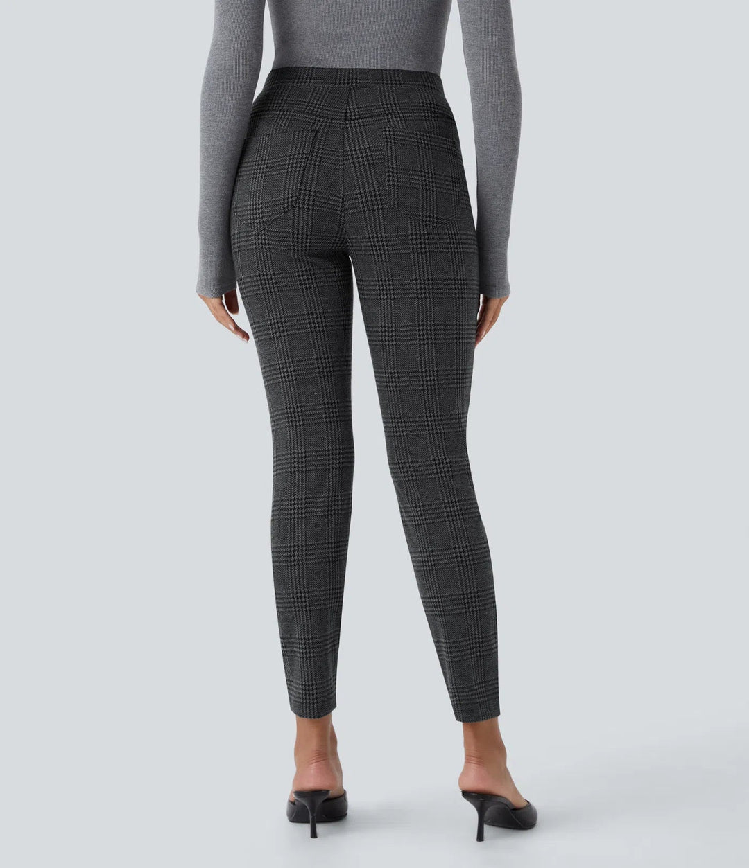 Lela™ | Feschi Damen Hose mit High Waist & Hahnentritt Muster MOKKAKAI