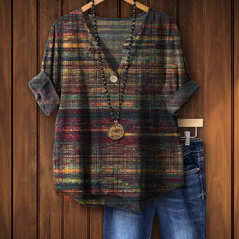 Vintage Bunte Bluse MOKKAKAI