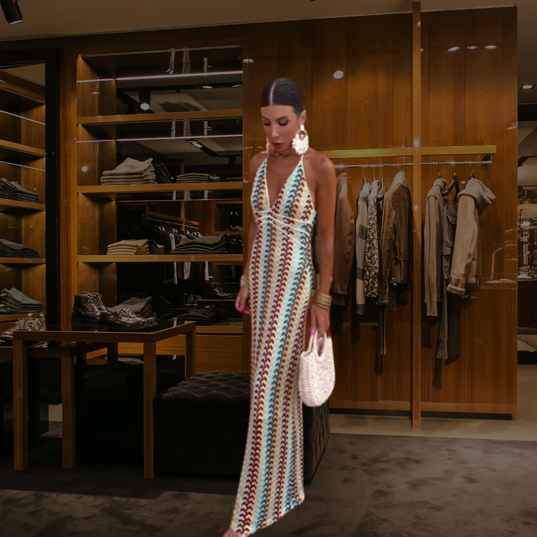 Aphrodite™  | Rückenfreies V-Ausschnitt-Kleid MOKKAKAI