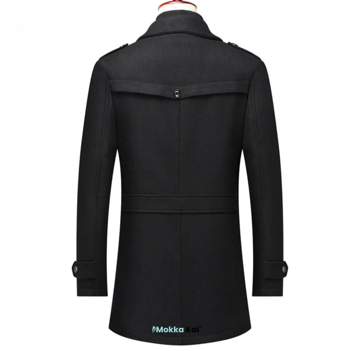 WoolGuard™ Peaky Blinders Wintermantel | Luxuriöser Trenchcoat mit Doppelkragen für Herren – Stilvoll & Warm für den Winter MOKKAKAI