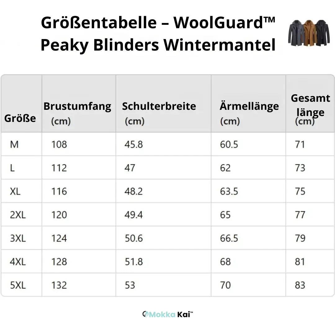 WoolGuard™ Peaky Blinders Wintermantel | Luxuriöser Trenchcoat mit Doppelkragen für Herren – Stilvoll & Warm für den Winter MOKKAKAI