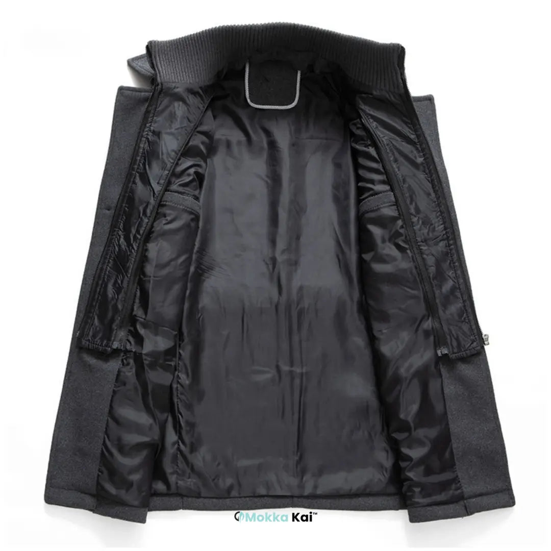 WoolGuard™ Peaky Blinders Wintermantel | Luxuriöser Trenchcoat mit Doppelkragen für Herren – Stilvoll & Warm für den Winter MOKKAKAI