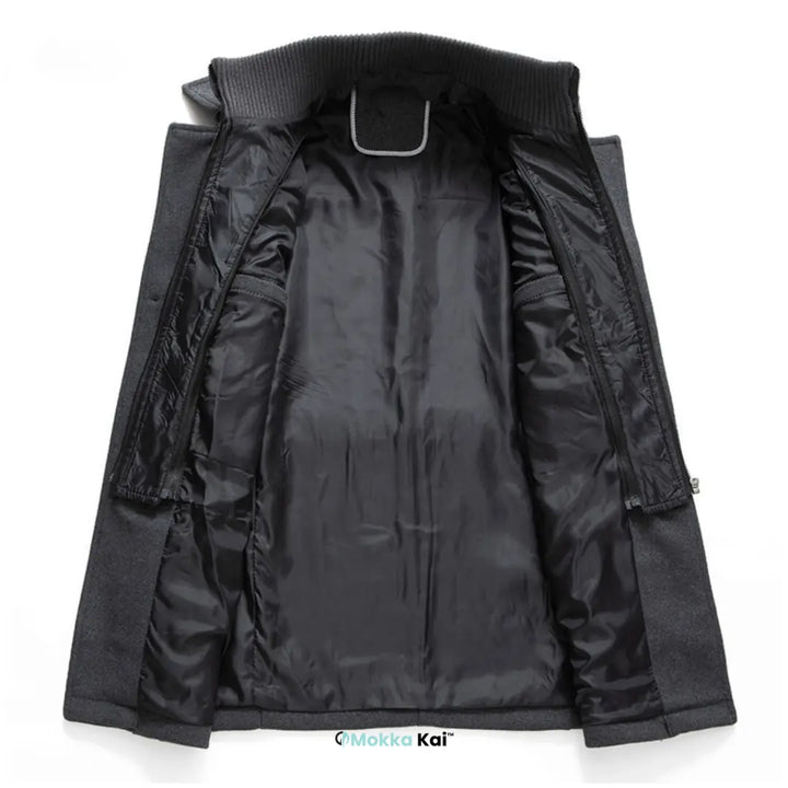 WoolGuard™ Peaky Blinders Wintermantel | Luxuriöser Trenchcoat mit Doppelkragen für Herren – Stilvoll & Warm für den Winter MOKKAKAI