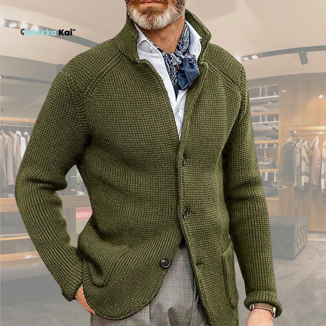 RAPHAEL - ZEITLOSER CARDIGAN MOKKAKAI