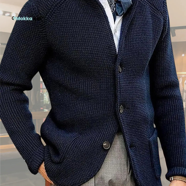 RAPHAEL - ZEITLOSER CARDIGAN MOKKAKAI