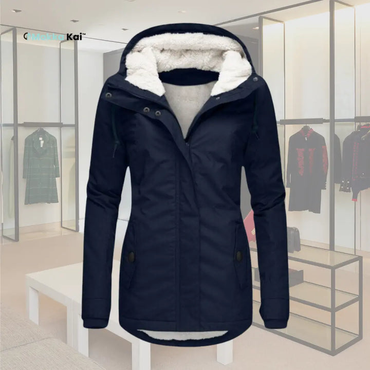 Jenna - Warmer Baumwoll-Sherpa-Hoodie für Damen MOKKAKAI