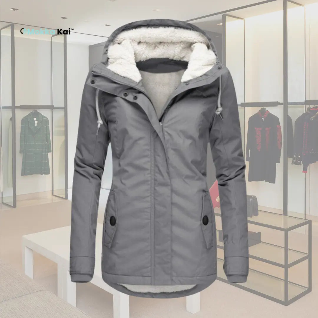 Jenna - Warmer Baumwoll-Sherpa-Hoodie für Damen MOKKAKAI